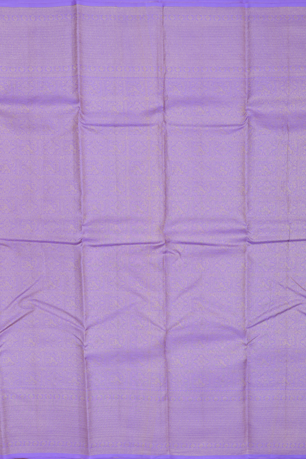Kanchipuram Silk Saree In Light Violet With Brocade Design