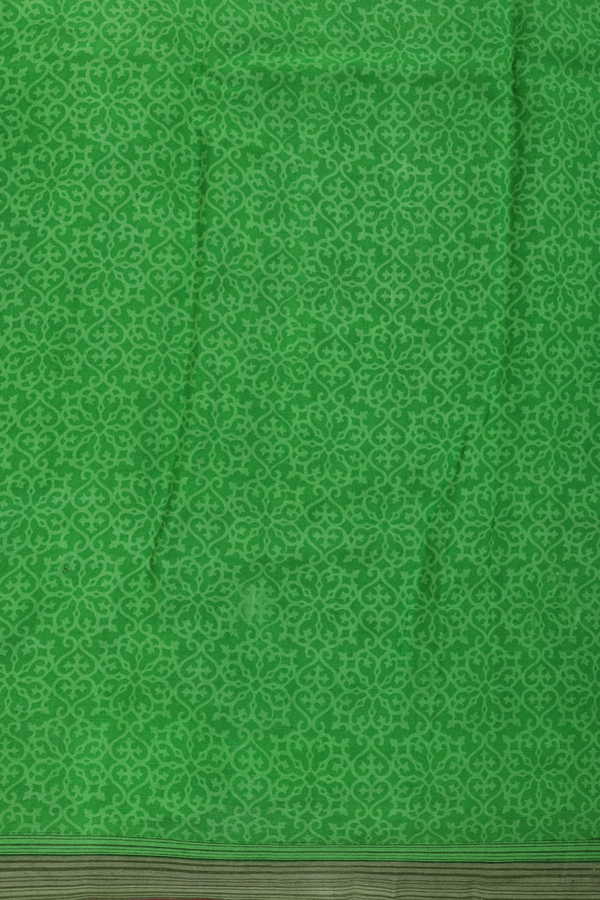 Crepe Saree In Shades Of Green With Printed Design