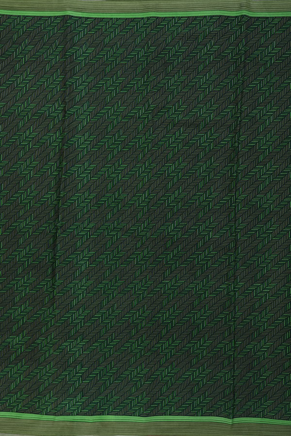 Crepe Saree In Shades Of Green With Printed Design