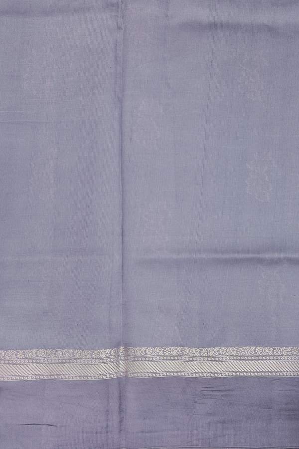 Raw Silk Saree In Sea Green With Floral Buttas