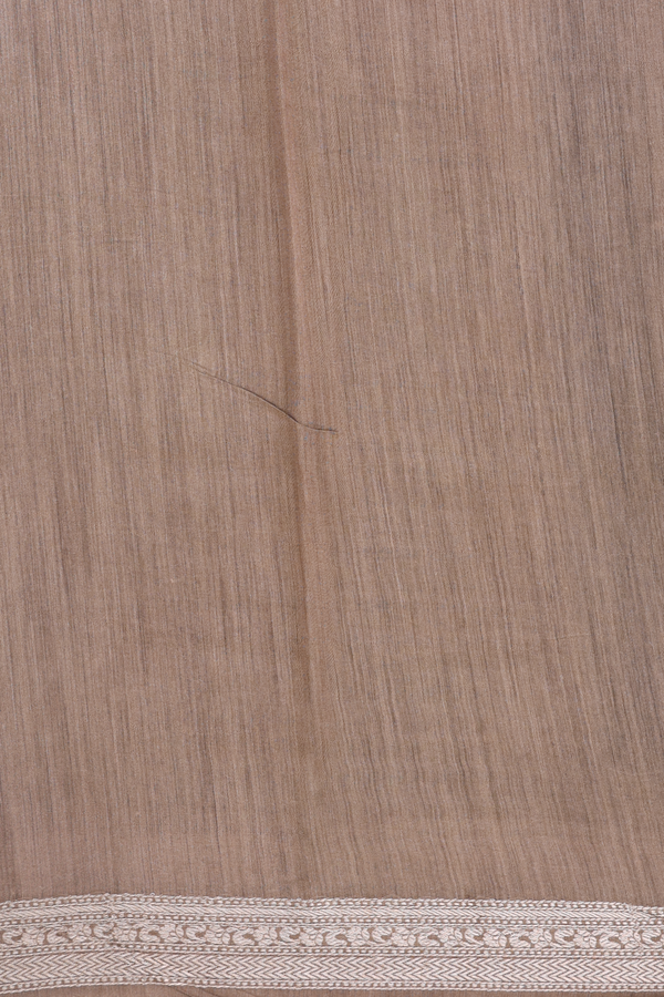 Chanderi Silk Cotton Saree Black With Floral Design