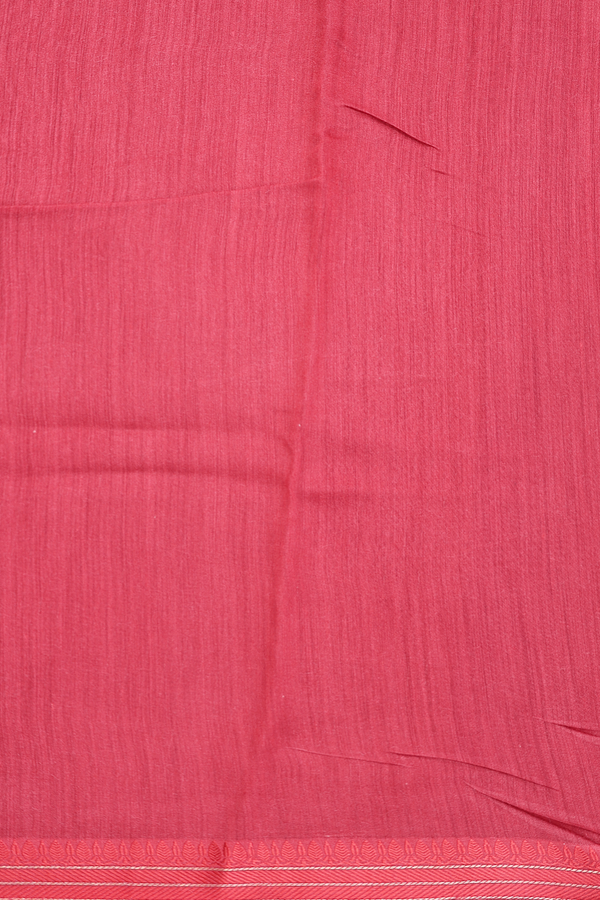 Tussar Silk Saree In Berry Purple With Floral Design