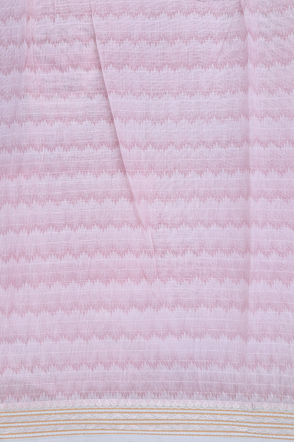 Chanderi Silk Cotton Saree In Pink With Floral Design
