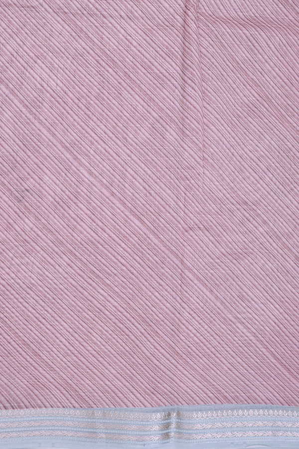 Chanderi Silk Cotton Saree In Pink With Printed Design