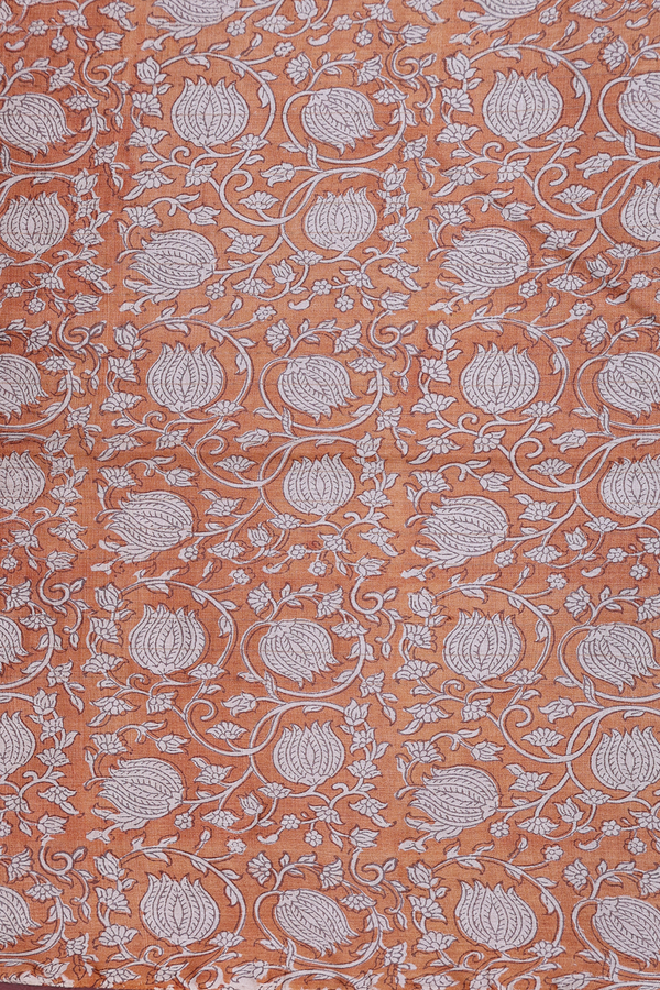 Tussar Silk Saree In Brown With Checks Design