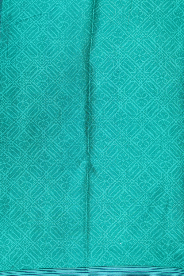 Printed Silk Saree In Oxford Blue With Cow Design