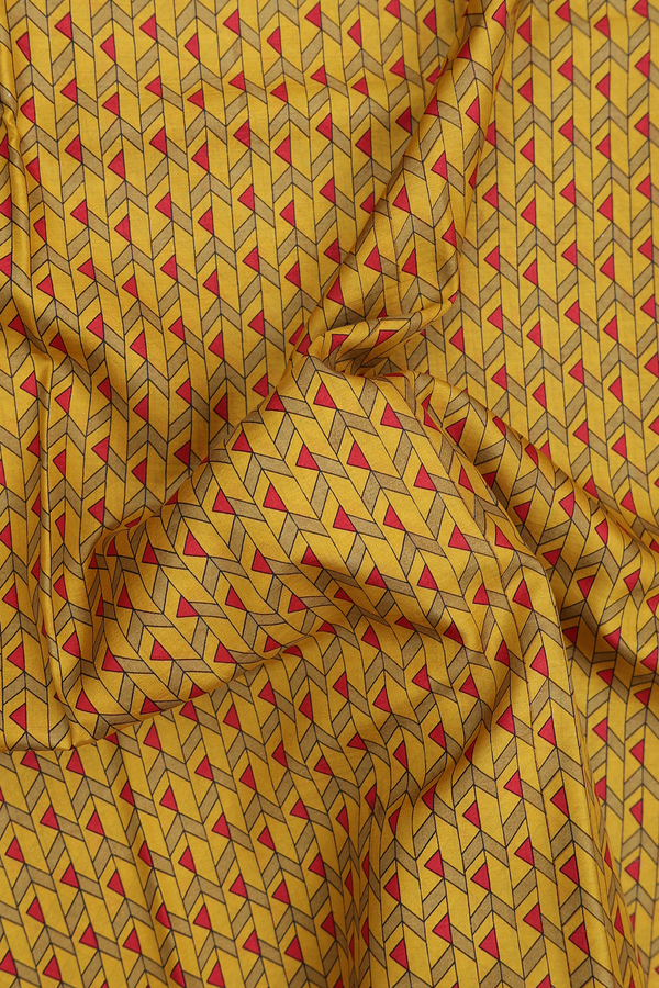Printed Silk Saree In Multicolor With Allover Design