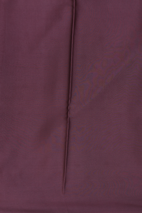 Printed Silk Saree In Coffee Brown With Floral Design