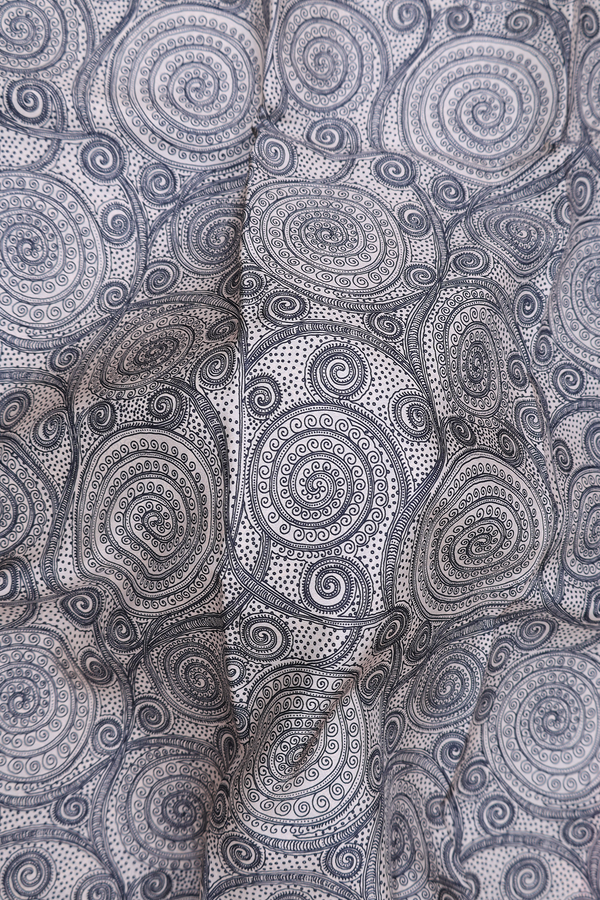 Printed Silk Saree In White With Allover Design