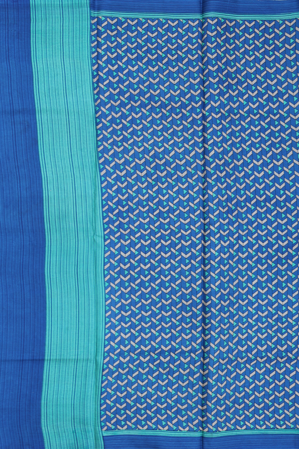 Printed Silk Saree In Multicolor With Allover Design