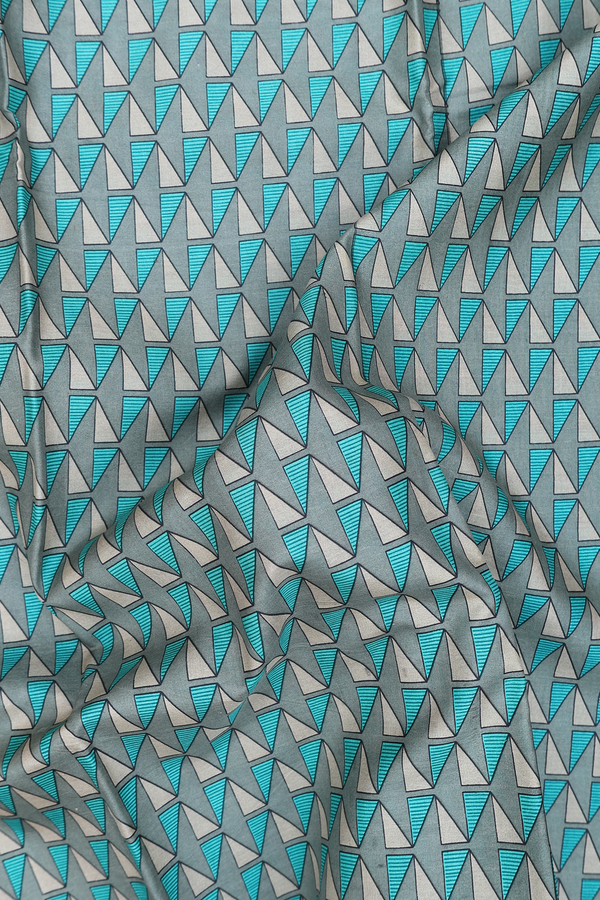 Printed Silk Saree In Shade Of Green With Allover Design
