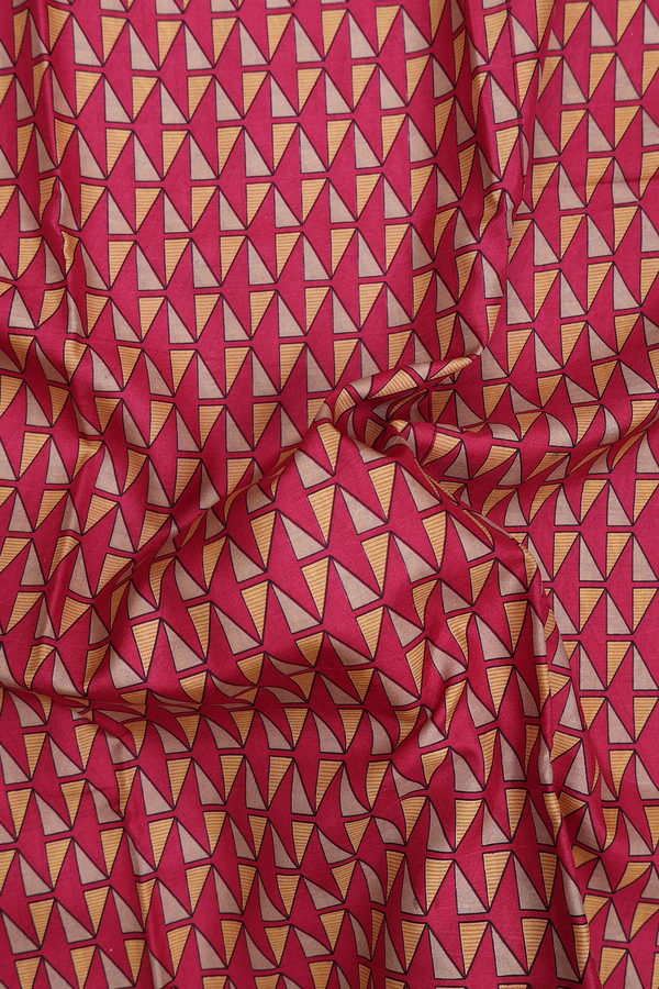 Printed Silk Saree In Multicolor With Allover Design