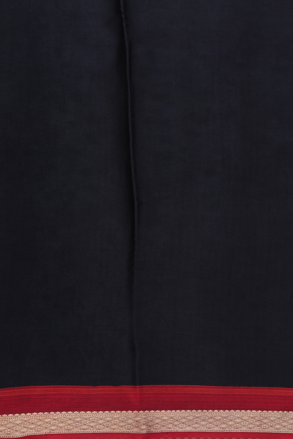 Crepe Saree In Black With Printed Design