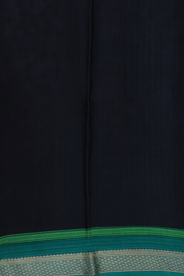 Crepe Saree In Black With Allover Design