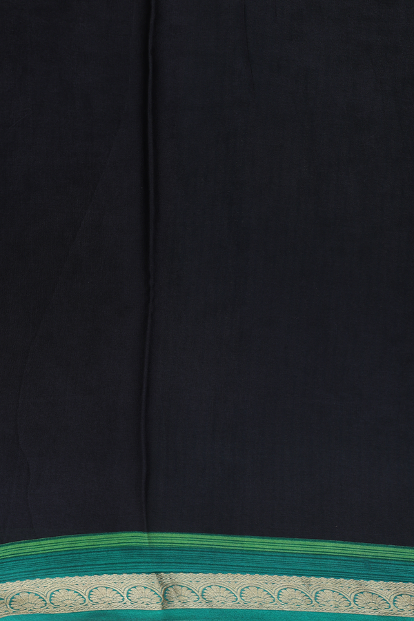 Crepe Saree In Black With Printed Design