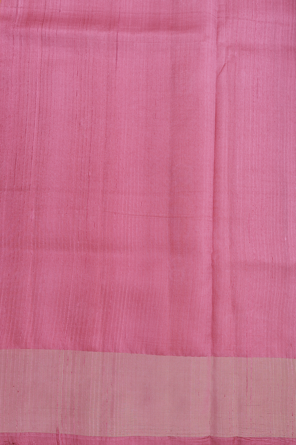 Raw Silk Saree In Mustard Orange With Floral Buttas