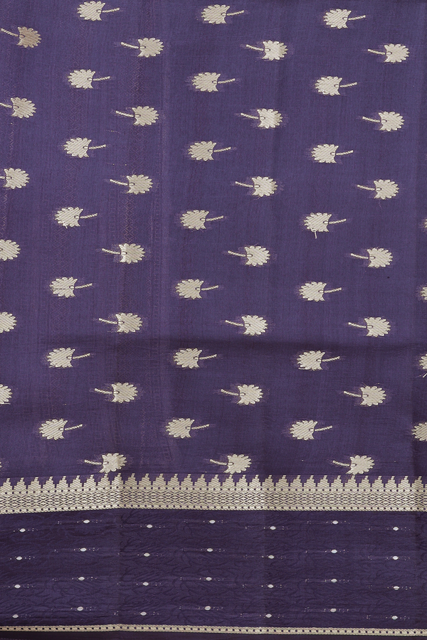 Raw Silk Saree In Bluish Green With Brocade Design