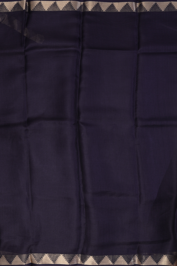Kota Silk Saree In Black With Temple Border