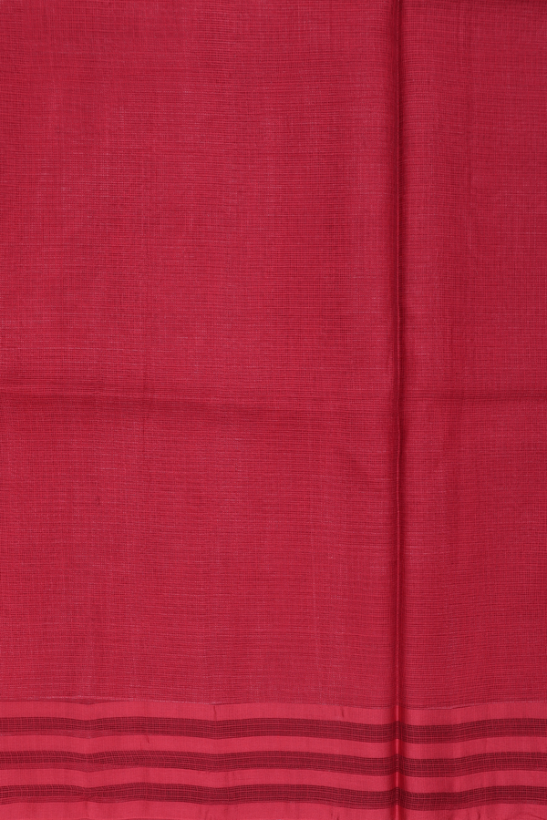 Kota Silk Saree In Red With Floral Design