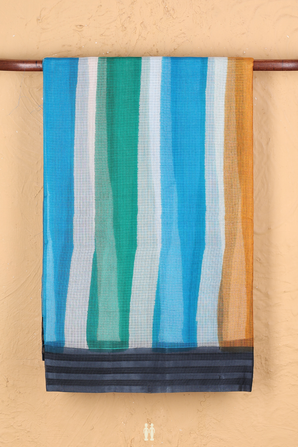 Kota Silk Saree In Multicolor With Stripes Design