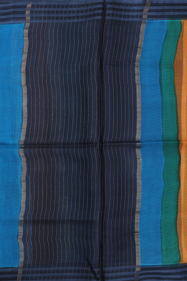 Kota Silk Saree In Multicolor With Stripes Design