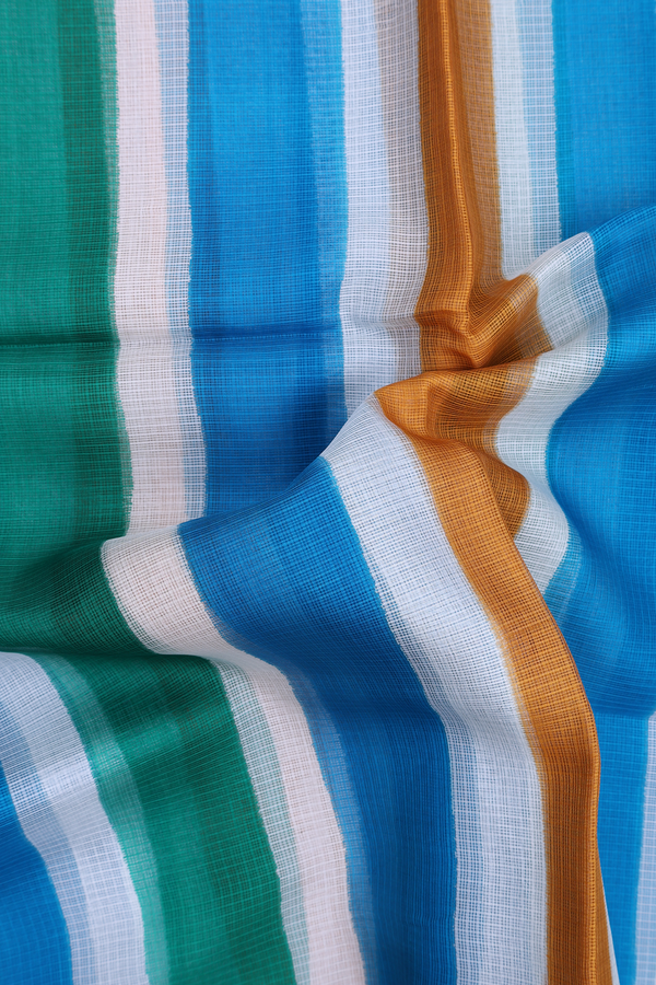 Kota Silk Saree In Multicolor With Stripes Design