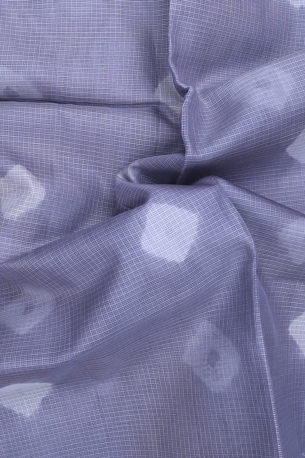 Kota Silk Saree In Grey With Diamond Buttas