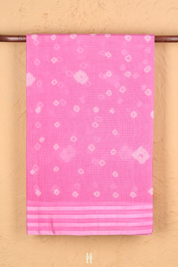 Kota Silk Saree In Pink With Diamond Design