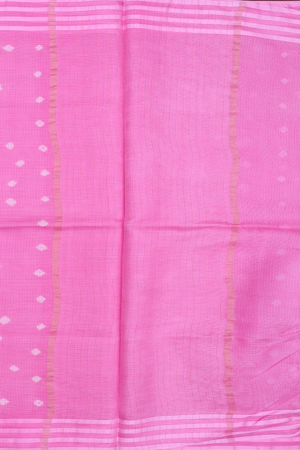 Kota Silk Saree In Pink With Diamond Design