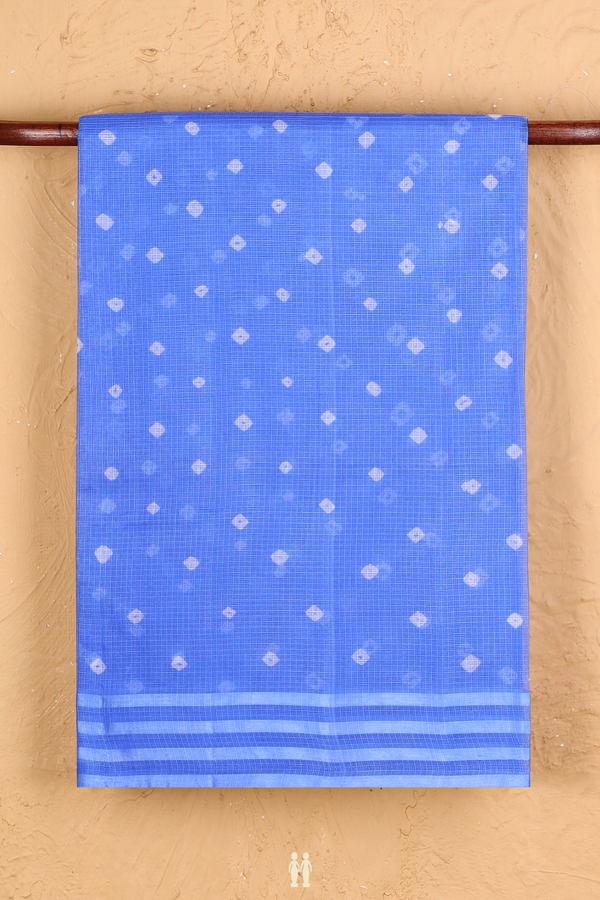 Kota Silk Saree In Blue With Diamond Design