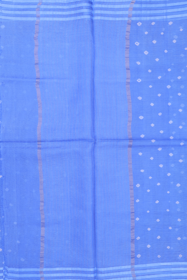 Kota Silk Saree In Blue With Diamond Design
