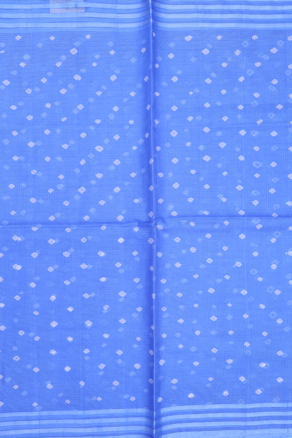 Kota Silk Saree In Blue With Diamond Design