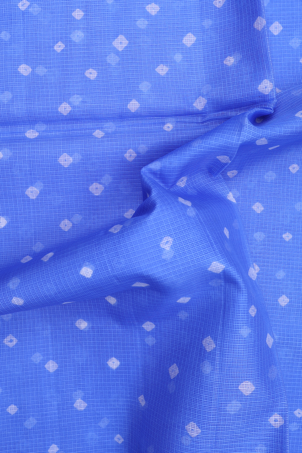Kota Silk Saree In Blue With Diamond Design
