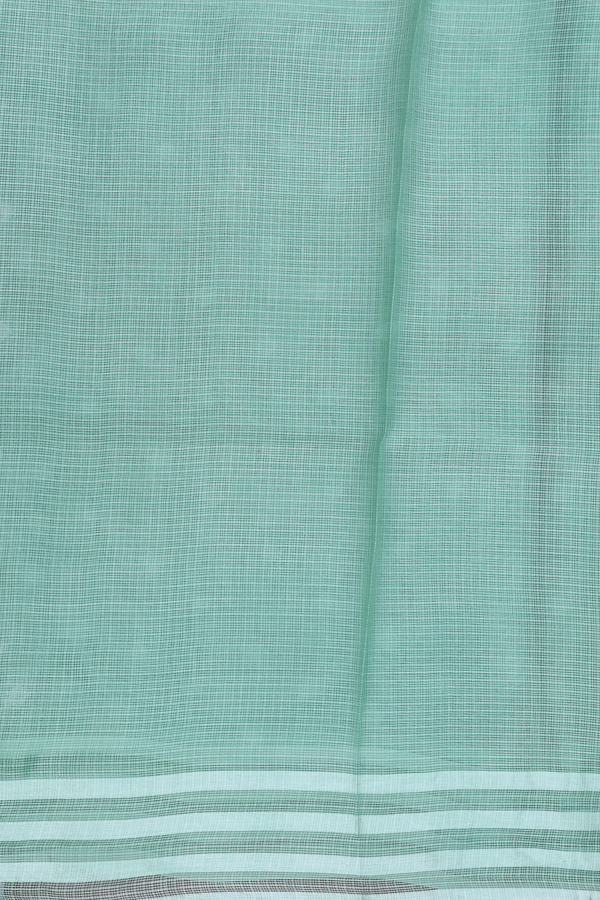 Kota Silk Saree In Green With Diamond Buttas