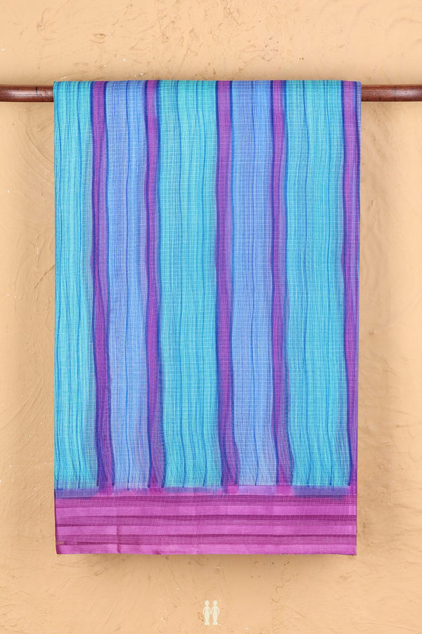 Kota Silk Saree In Multicolor With Stripes Design