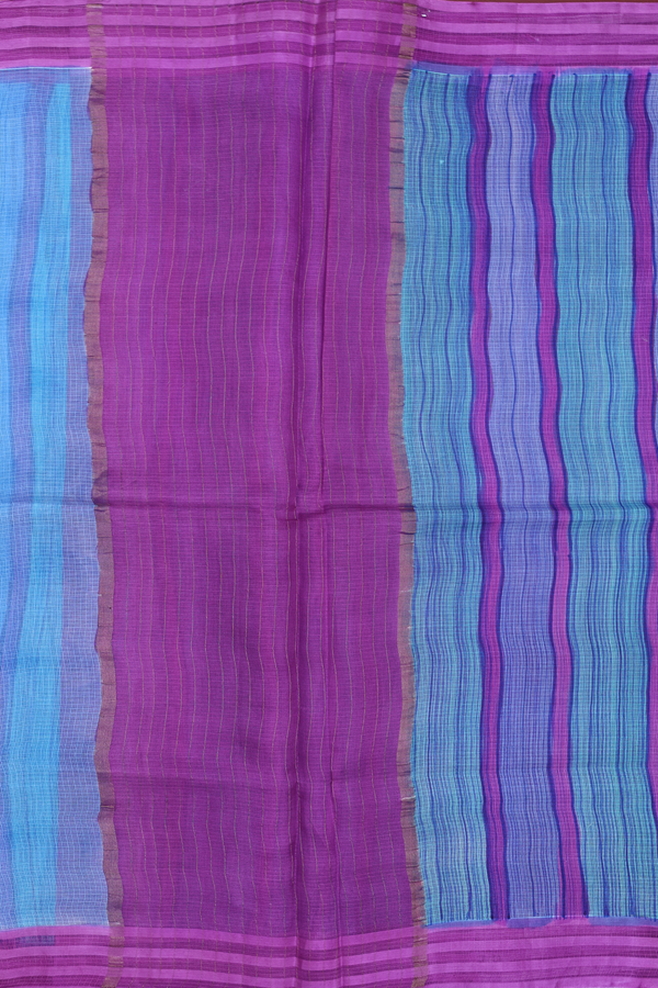 Kota Silk Saree In Multicolor With Stripes Design