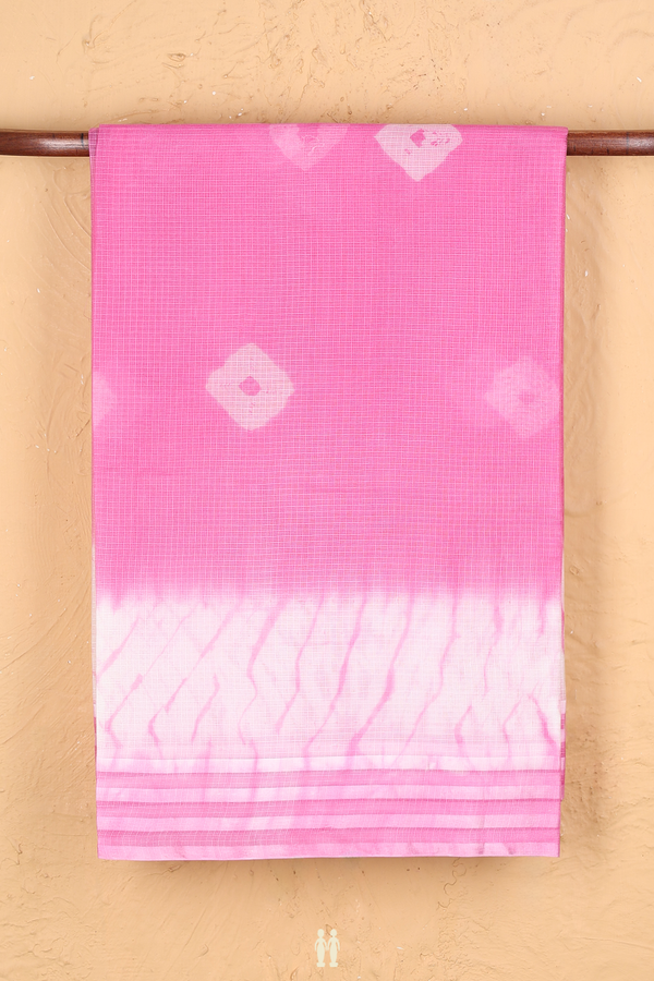 Kota Silk Saree In Pink With Diamond Buttas