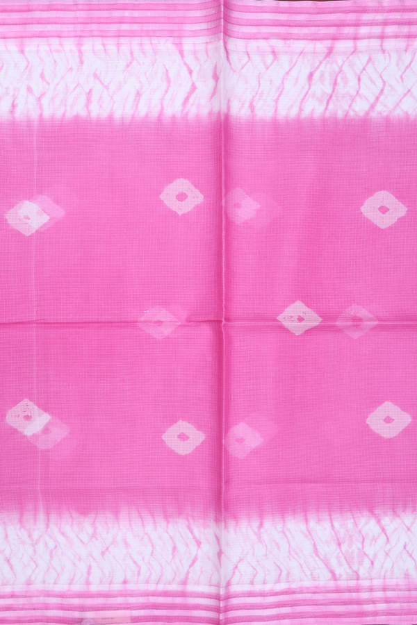 Kota Silk Saree In Pink With Diamond Buttas