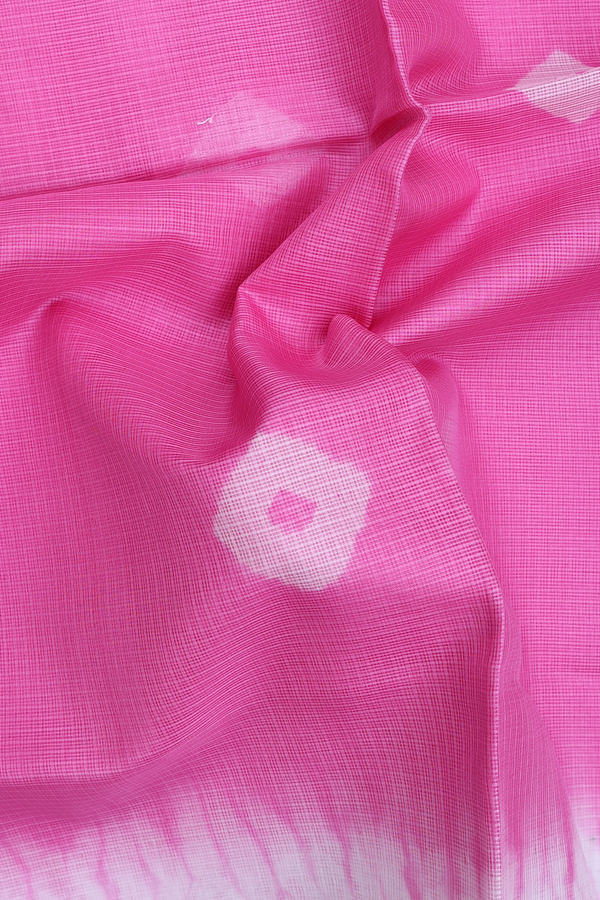 Kota Silk Saree In Pink With Diamond Buttas