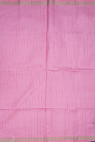 Self Stripes Design Pastel Pink Soft Silk Saree