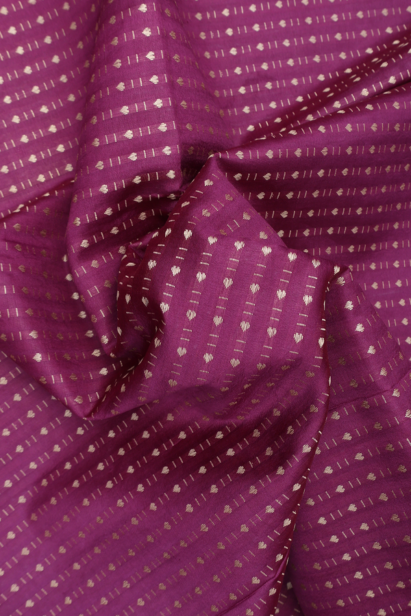 Semi Raw Silk Saree In Grape Purple With Allover Design
