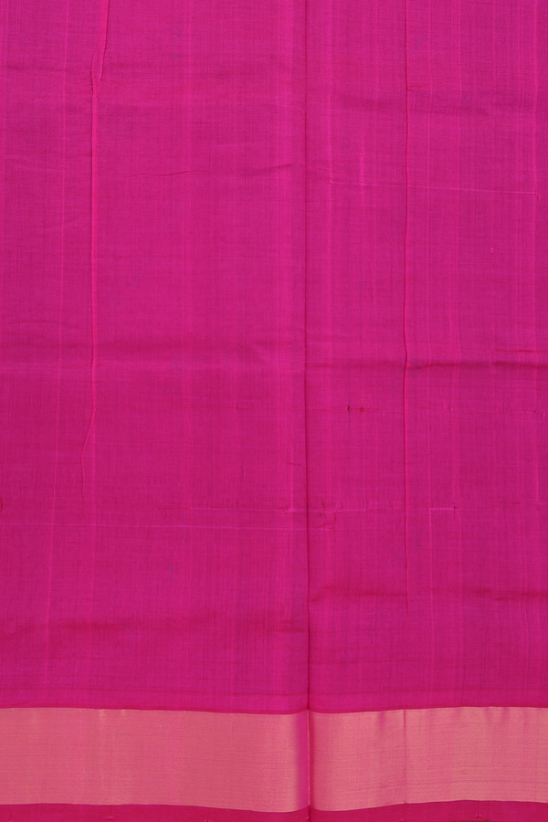 Semi Silk Cotton Saree In Pigeon Blue With Zari Buttas