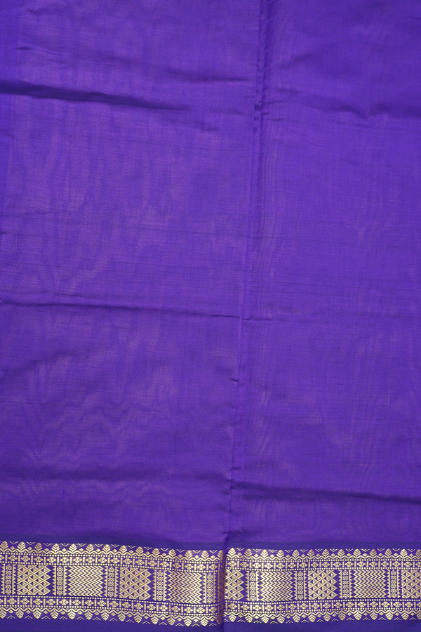 Semi Silk Cotton Saree In Brown With Zari Border