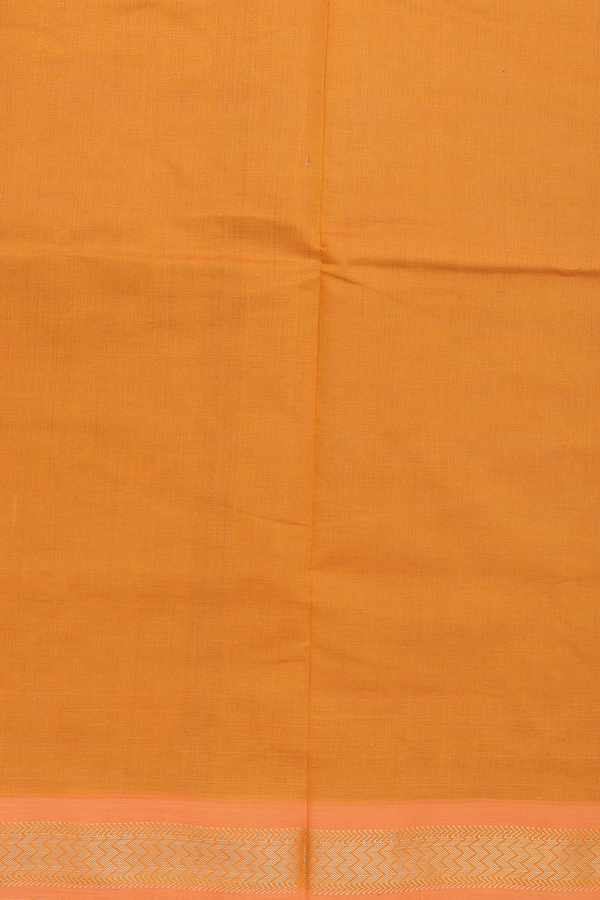 Semi Silk Cotton Saree In Emerald Green With Contrast Border