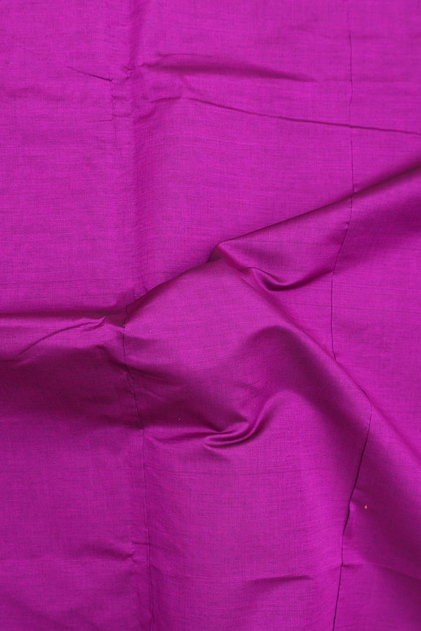 Semi Silk Cotton Saree In Grape Purple With Contrast Border