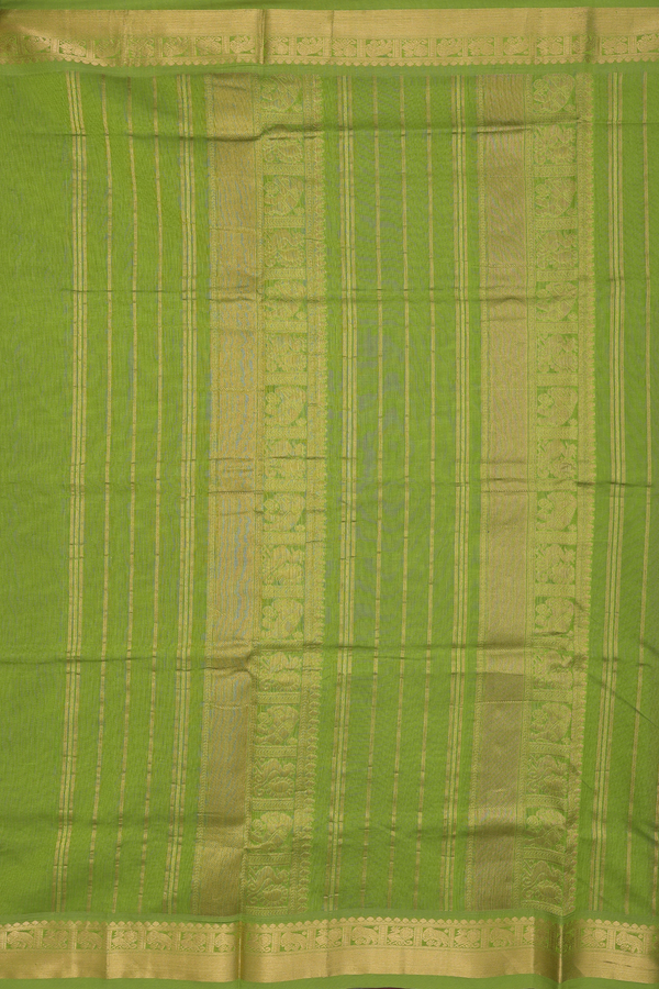 Semi Silk Cotton Saree In Grape Purple With Peacock Border