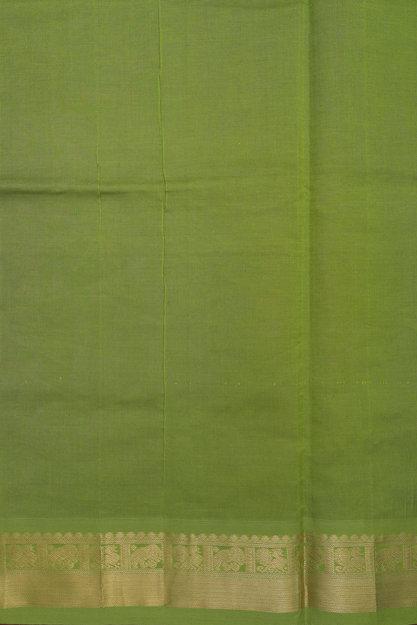 Semi Silk Cotton Saree In Grape Purple With Peacock Border