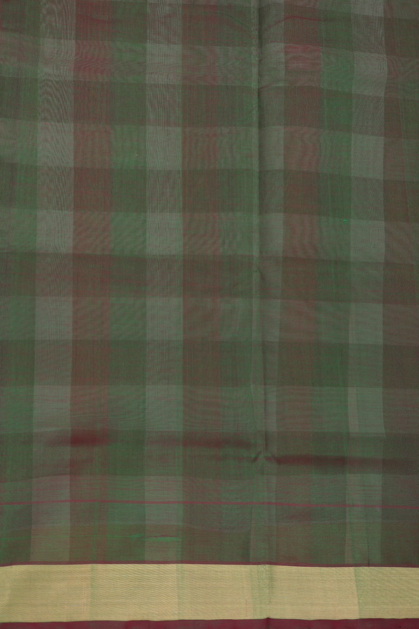 Semi Silk Cotton Saree In Multicolor With Checks Design