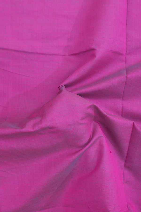 Semi Silk Cotton Saree In Purple Rose With Zari Border