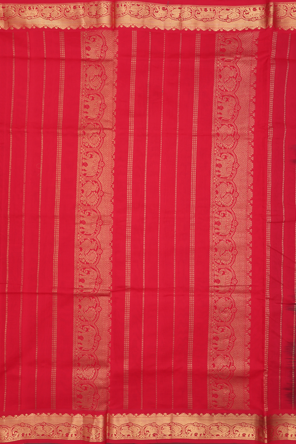 Semi Silk Cotton Saree In Purple With Peacock Border